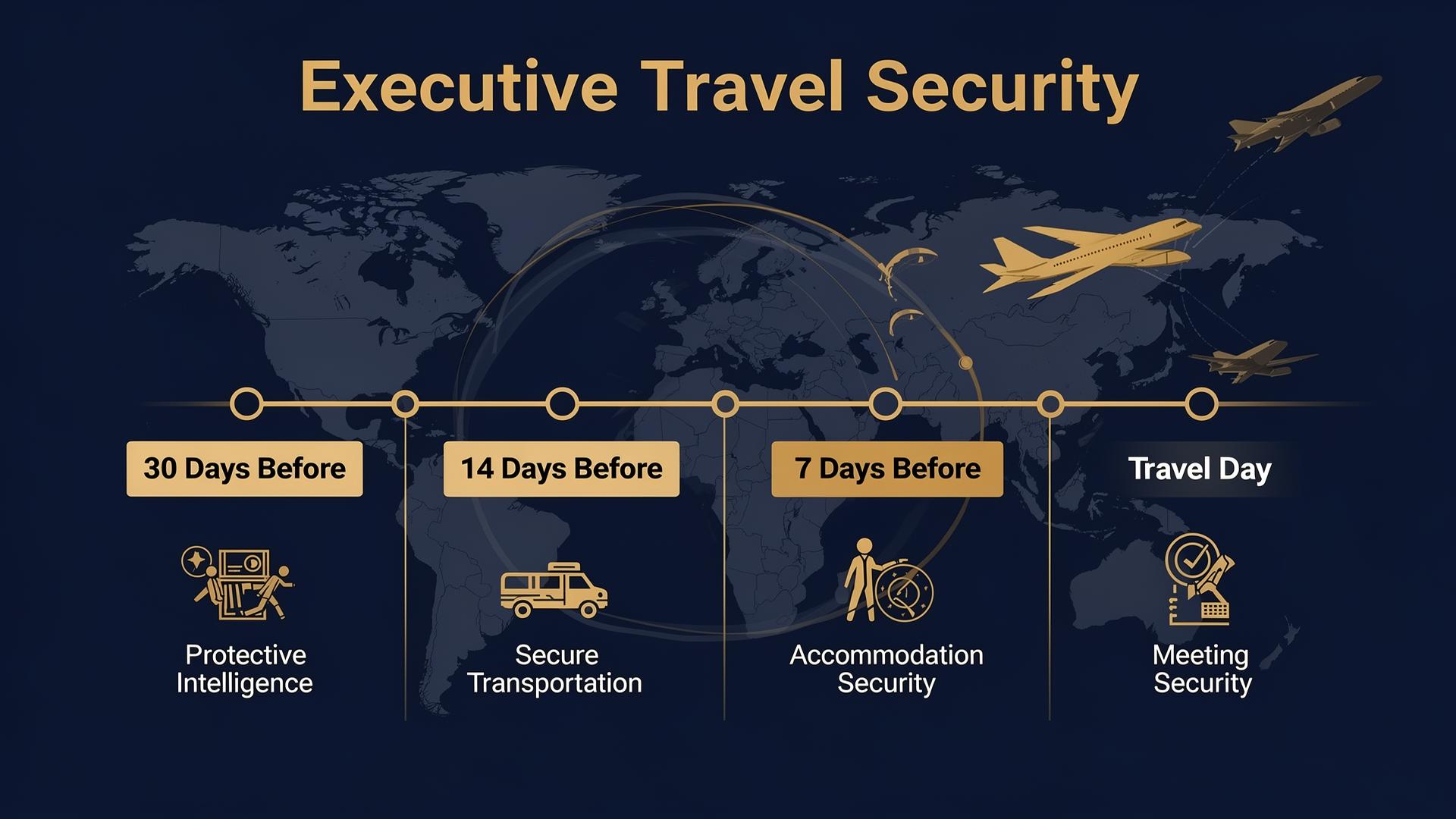 How to Write an Executive Travel Security Policy That Actually Works How to Write an Executive Travel Security Policy That Actually Works — featured image | AMERINE Executive Protection insights