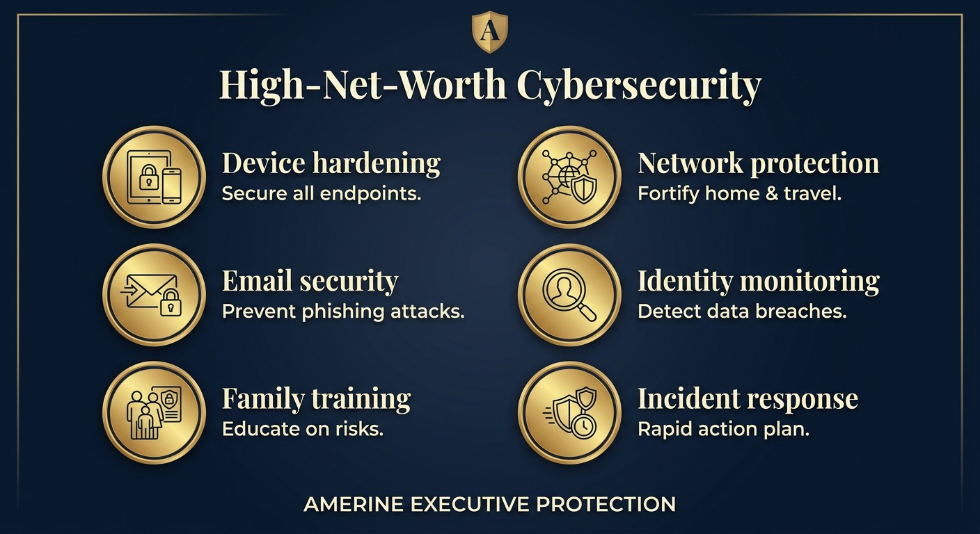 When Cyber Threats Turn Physical: Why Executive Protection Demand Jumped in 2026 — related article from AMERINE Executive Protection